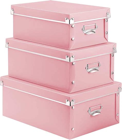 pretty metal storage boxes|stylish storage boxes with lids.